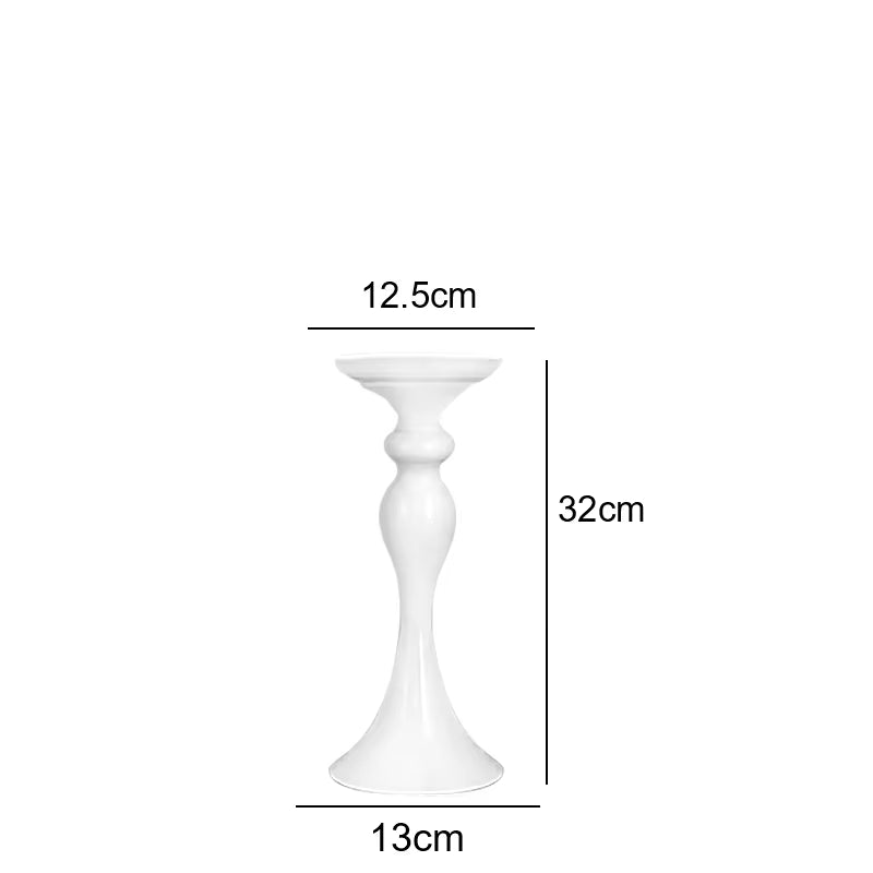 Metal Candle Holder Wedding Flowers Vases Simulation Silk Flower Ball Candlestick Centerpieces Home Party Wedding Table Decor