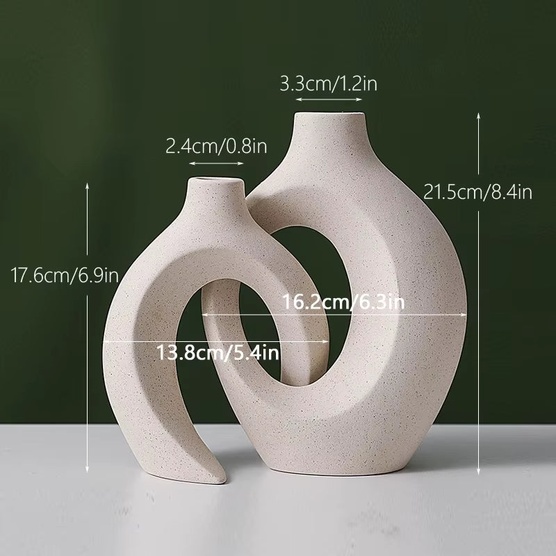 21Cm 28Cm Large Luxury Decorative Ceramic Vase Home Decor Accessorie Nordic Flower Interior Living Room Tabletop Modern