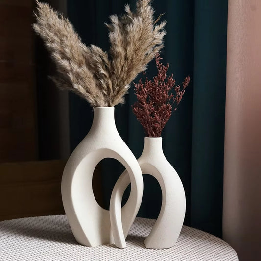 21Cm 28Cm Large Luxury Decorative Ceramic Vase Home Decor Accessorie Nordic Flower Interior Living Room Tabletop Modern