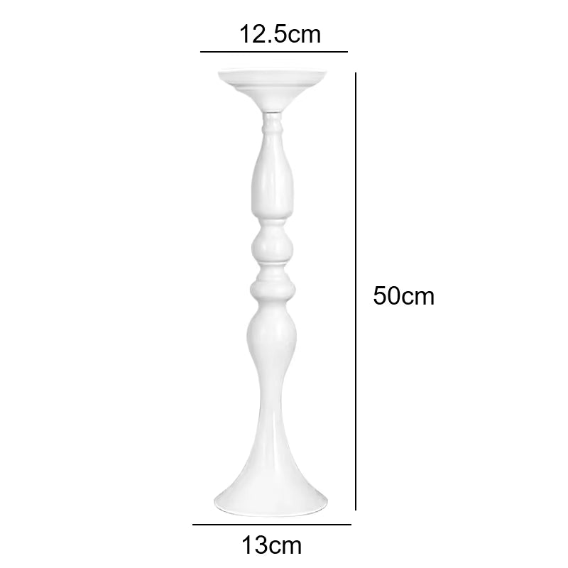 Metal Candle Holder Wedding Flowers Vases Simulation Silk Flower Ball Candlestick Centerpieces Home Party Wedding Table Decor