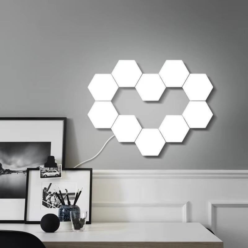 Newtrend Touch Wall Lamp Creative Honeycomb Modular Assembly Helios Quantum Lamp LED Magnetic Decoration Wall Light Bedroom Lamp