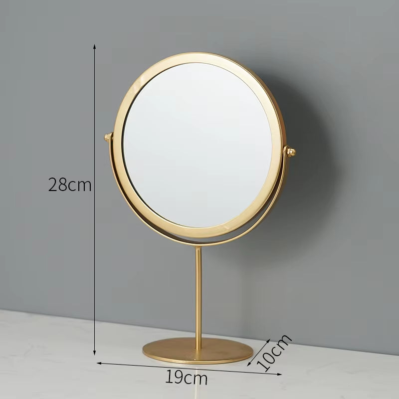 Metal Decorative Mirror Lady Desktop Makeup Mirror Crafts Dimensional Home Decor Accessories WJ021710