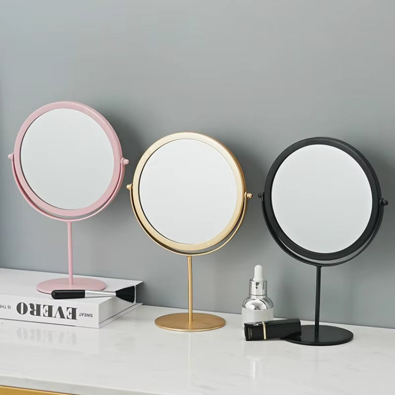 Metal Decorative Mirror Lady Desktop Makeup Mirror Crafts Dimensional Home Decor Accessories WJ021710