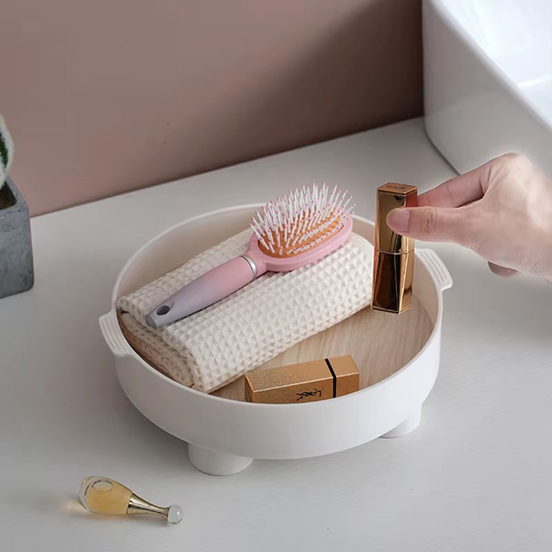 Modern Decorative Tray Home Decor Vase Storage Organizer Box Table Aromatherapy Candlestick round Stand Office Desktop Decor