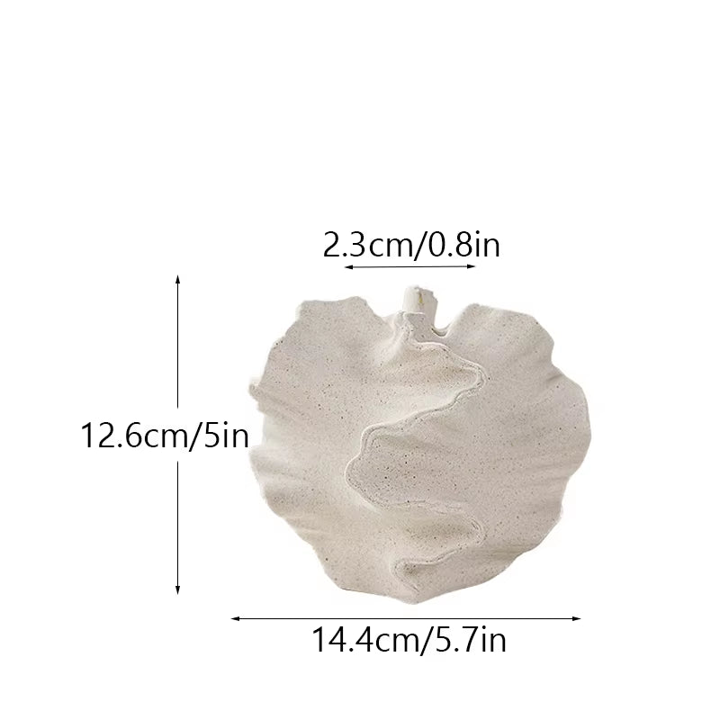 Ceramic Coral Vase Nordic Art Beige Matte Container for Flower Pampas Grass Living Room Tabletop Centerpieces Decoration