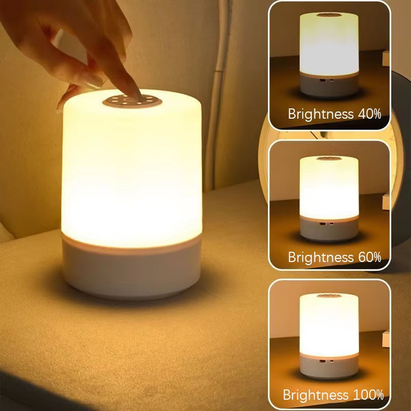 Bedside Led Night Lights Dimmable Charging Desktop Night Lamps Bedroom Bedside Lighting Decoration Touch Reading Led Table Lamps