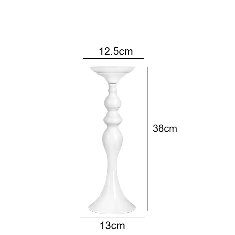 Metal Candle Holder Wedding Flowers Vases Simulation Silk Flower Ball Candlestick Centerpieces Home Party Wedding Table Decor