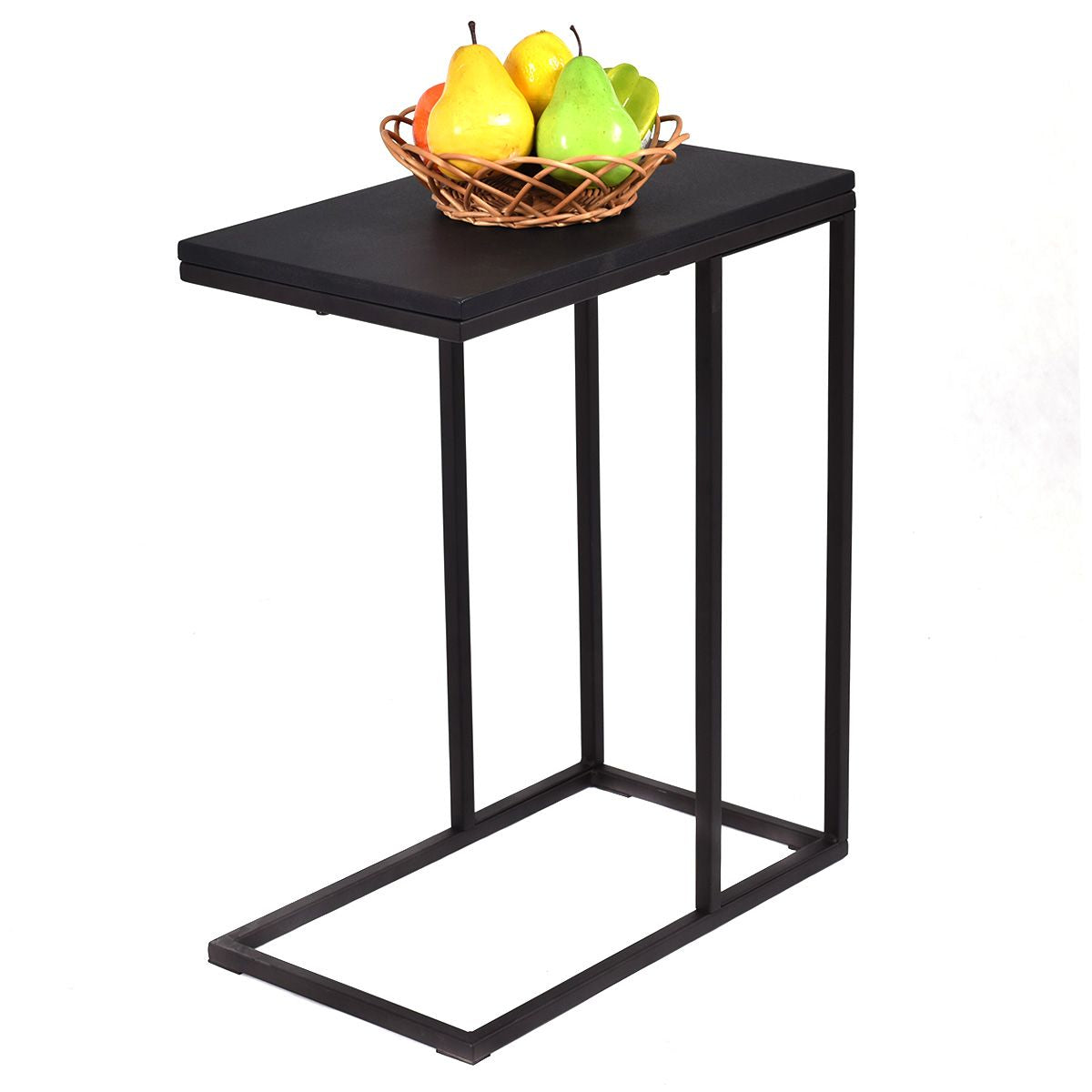 Beistelltisch Sofatisch Kaffeetisch Schwarz 28 X 48 X 59 Cm