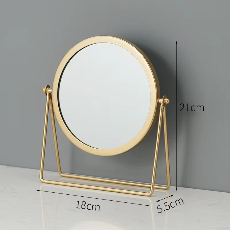 Metal Decorative Mirror Lady Desktop Makeup Mirror Crafts Dimensional Home Decor Accessories WJ021710