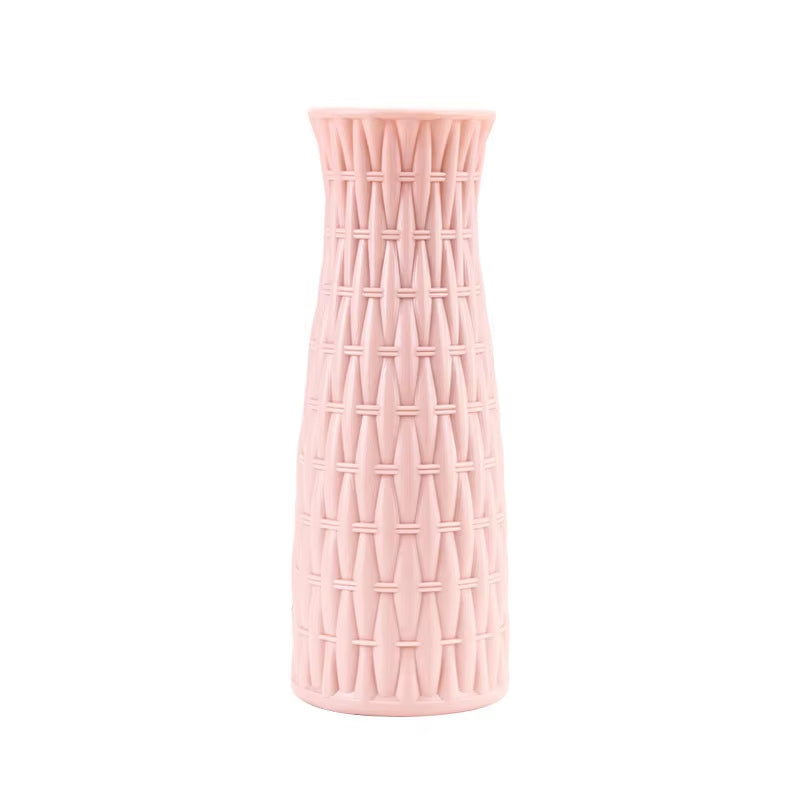 Nordic New Flower Vase Home Decor Plastic Vases Imitation Ceramic Unbreakable Flower Basket for Wedding Modern Room Home Decor