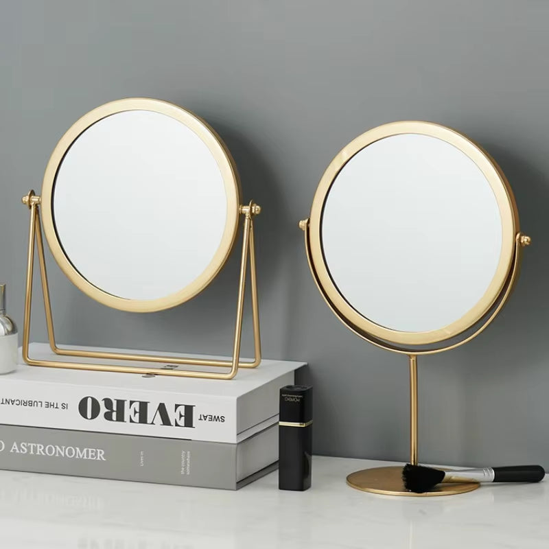 Metal Decorative Mirror Lady Desktop Makeup Mirror Crafts Dimensional Home Decor Accessories WJ021710